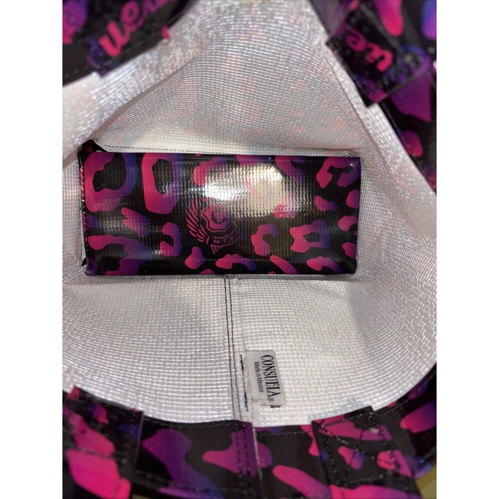 Consuela Pebbles Tote Bag Vinyl Pink Purple Animal Print - Picture 13 of 16